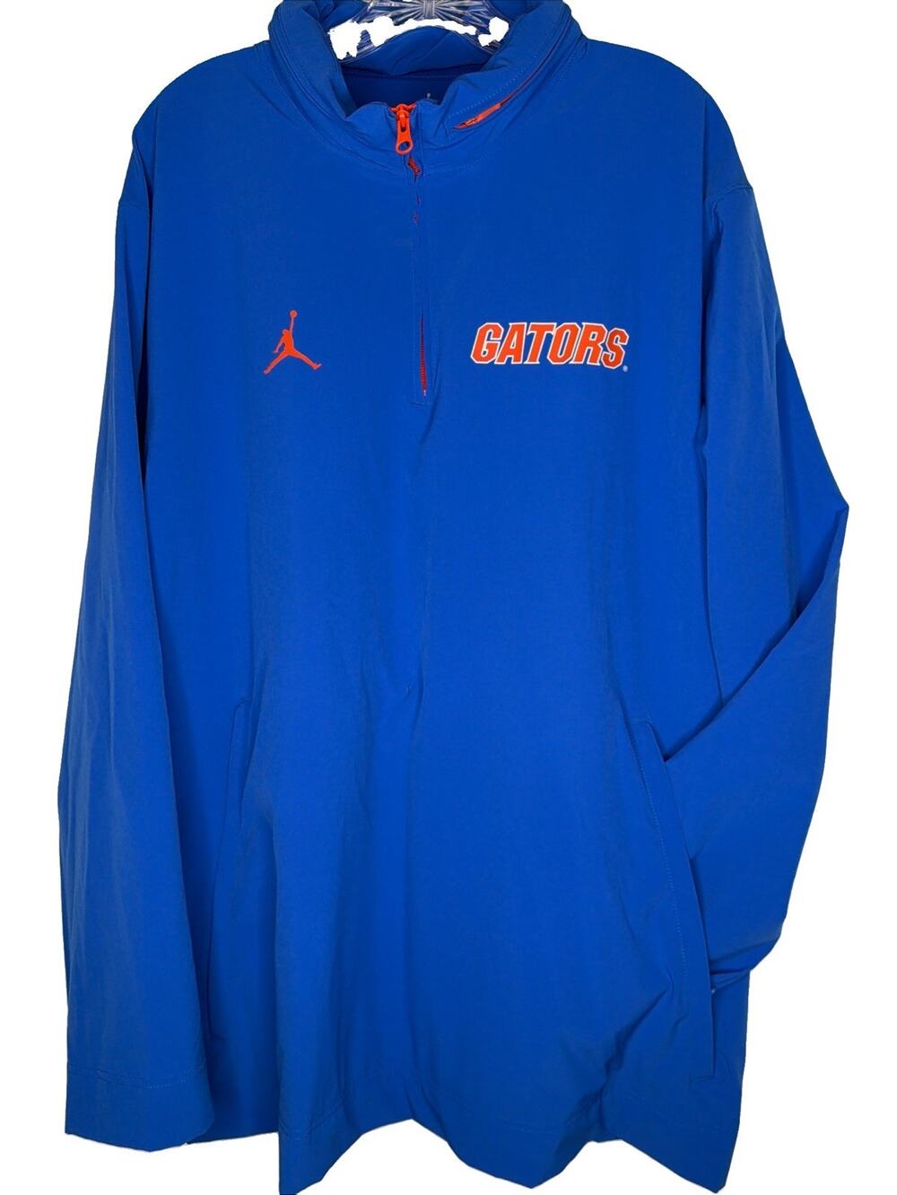 Florida Gators Football Team Issued Blue 1/4 Quarter Zip Jacket Jordan Men’s XL